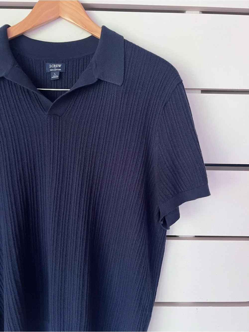 J. Crew Textured Johnny-Collar Sweater Polo
